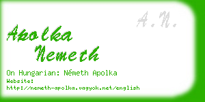 apolka nemeth business card